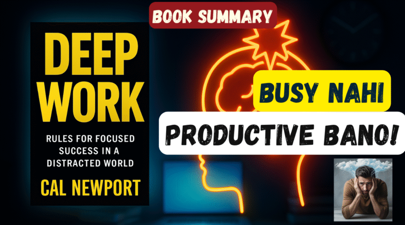 deep work summary, deep work cal newport, deep work book review, deep work key takeaways, deep work rules, deep work productivity, cal newport focus, deep work vs shallow work, deep work benefits, how to do deep work