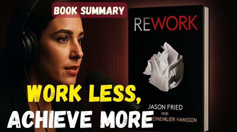 Rework summary, Rework book summary, Jason Fried Rework, David Heinemeier Hansson, Rework book explained, work smarter not harder, productivity tips, entrepreneurship tips, Rework key takeaways, work hacks, modern work strategies, business tips, startup success, time management tips, Rework lessons, book summary podcast, Rework review, how to work smarter, boost productivity, avoid burnout, efficient work strategies Rework किताब सार, काम करने का तरीका, स्मार्ट वर्क टिप्स, प्रोडक्टिविटी बढ़ाने के उपाय, बिज़नेस सफलता, वर्क लाइफ बैलेंस, जेसन फ्राइड किताब, डेविड हीनेमेयर हंसन, काम में सफलता, बिज़नेस टिप्स हिंदी, उद्यमिता हिंदी, समय प्रबंधन टिप्स, काम कम, परिणाम ज्यादा, वर्कहैक हिंदी, प्रेरणादायक किताब सार, काम की आदतें, व्यापार रणनीति, नौकरी और व्यवसाय, सफलता के नियम, बिज़नेस सीखें, आधुनिक काम करने का तरीका, ऑफिस टिप्स हिंदी, स्टार्टअप टिप्स हिंदी, आत्मनिर्भर बनें